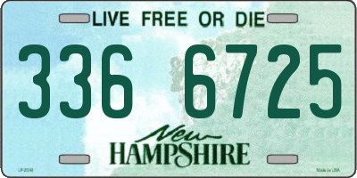 NH license plate 3366725