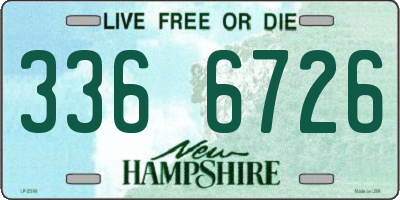 NH license plate 3366726