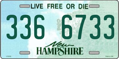 NH license plate 3366733
