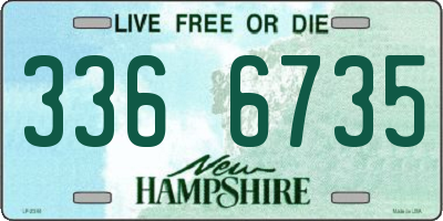 NH license plate 3366735