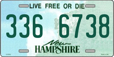 NH license plate 3366738