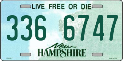 NH license plate 3366747