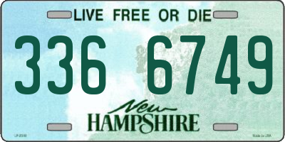 NH license plate 3366749