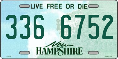 NH license plate 3366752