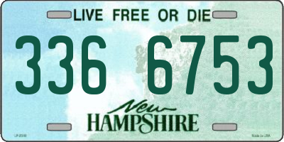 NH license plate 3366753