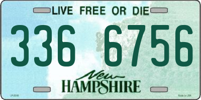 NH license plate 3366756