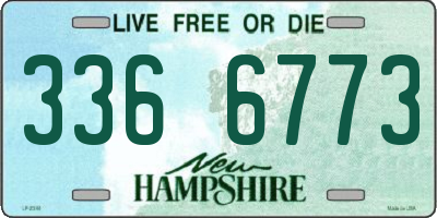 NH license plate 3366773