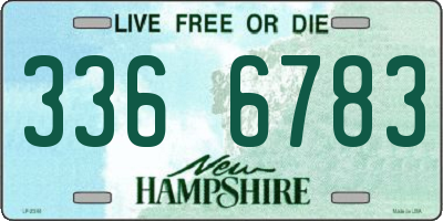 NH license plate 3366783