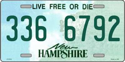 NH license plate 3366792