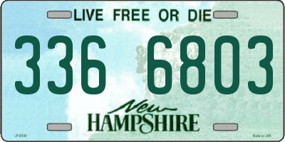 NH license plate 3366803