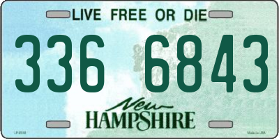 NH license plate 3366843