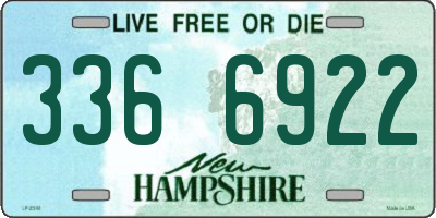 NH license plate 3366922