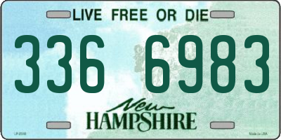 NH license plate 3366983