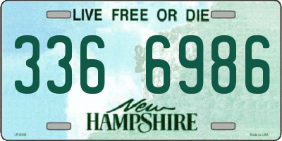 NH license plate 3366986