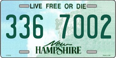 NH license plate 3367002