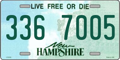 NH license plate 3367005