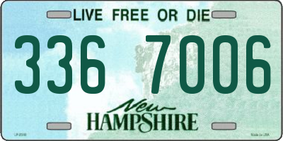 NH license plate 3367006