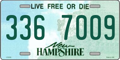 NH license plate 3367009