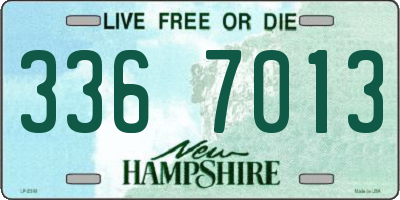 NH license plate 3367013