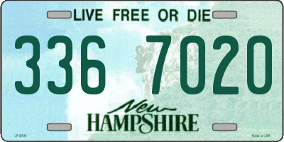 NH license plate 3367020