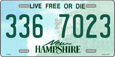 NH license plate 3367023