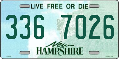 NH license plate 3367026
