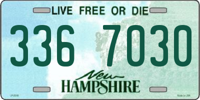 NH license plate 3367030