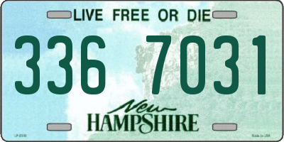 NH license plate 3367031