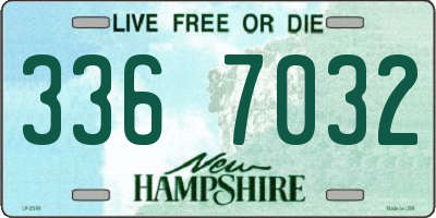 NH license plate 3367032