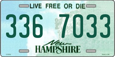 NH license plate 3367033