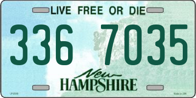 NH license plate 3367035