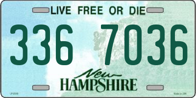 NH license plate 3367036