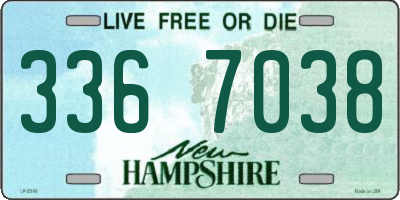 NH license plate 3367038