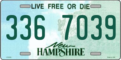 NH license plate 3367039
