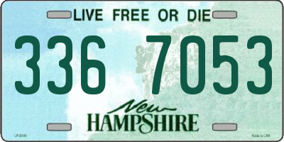 NH license plate 3367053
