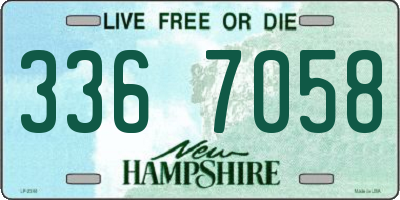 NH license plate 3367058