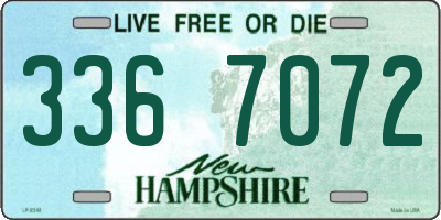 NH license plate 3367072