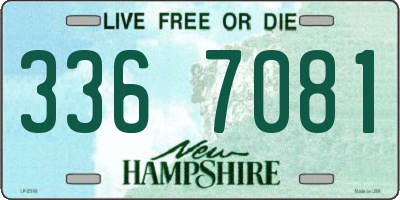 NH license plate 3367081