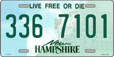 NH license plate 3367101