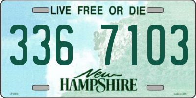 NH license plate 3367103
