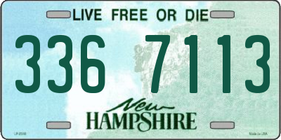 NH license plate 3367113