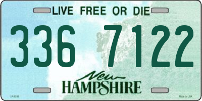 NH license plate 3367122