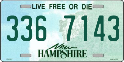 NH license plate 3367143