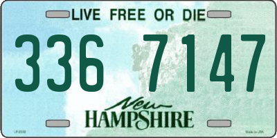 NH license plate 3367147