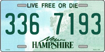 NH license plate 3367193