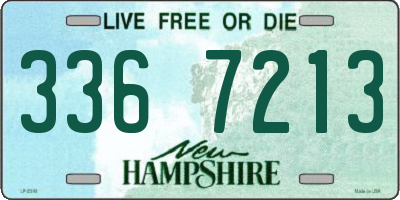 NH license plate 3367213