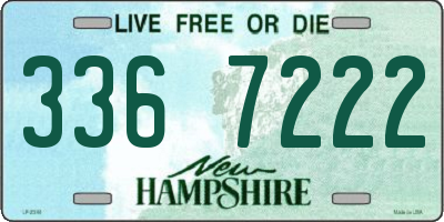 NH license plate 3367222