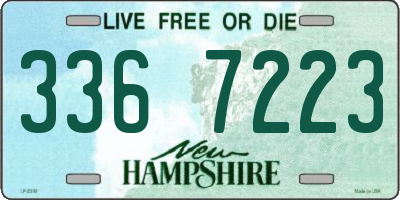 NH license plate 3367223