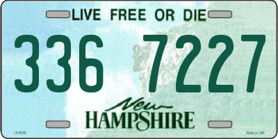NH license plate 3367227