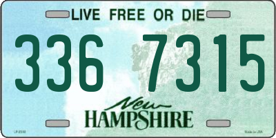 NH license plate 3367315